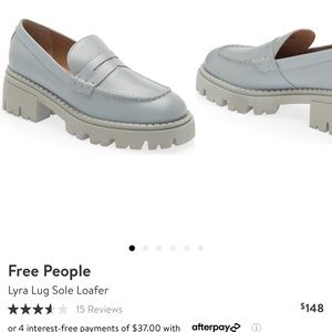 Free people lug sole loafers